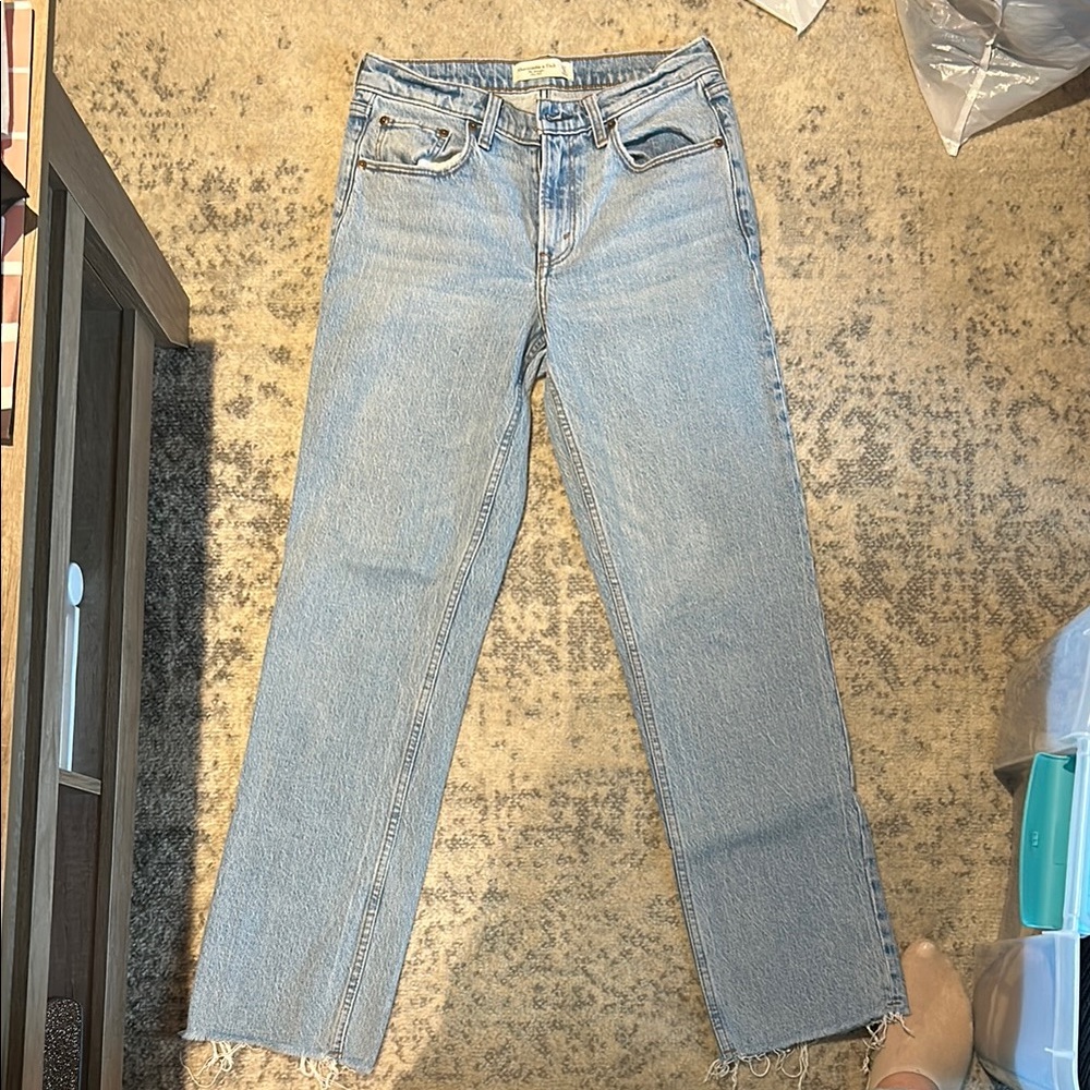 Abercrombie & Fitch Blue Straight Leg Jeans Classic Style